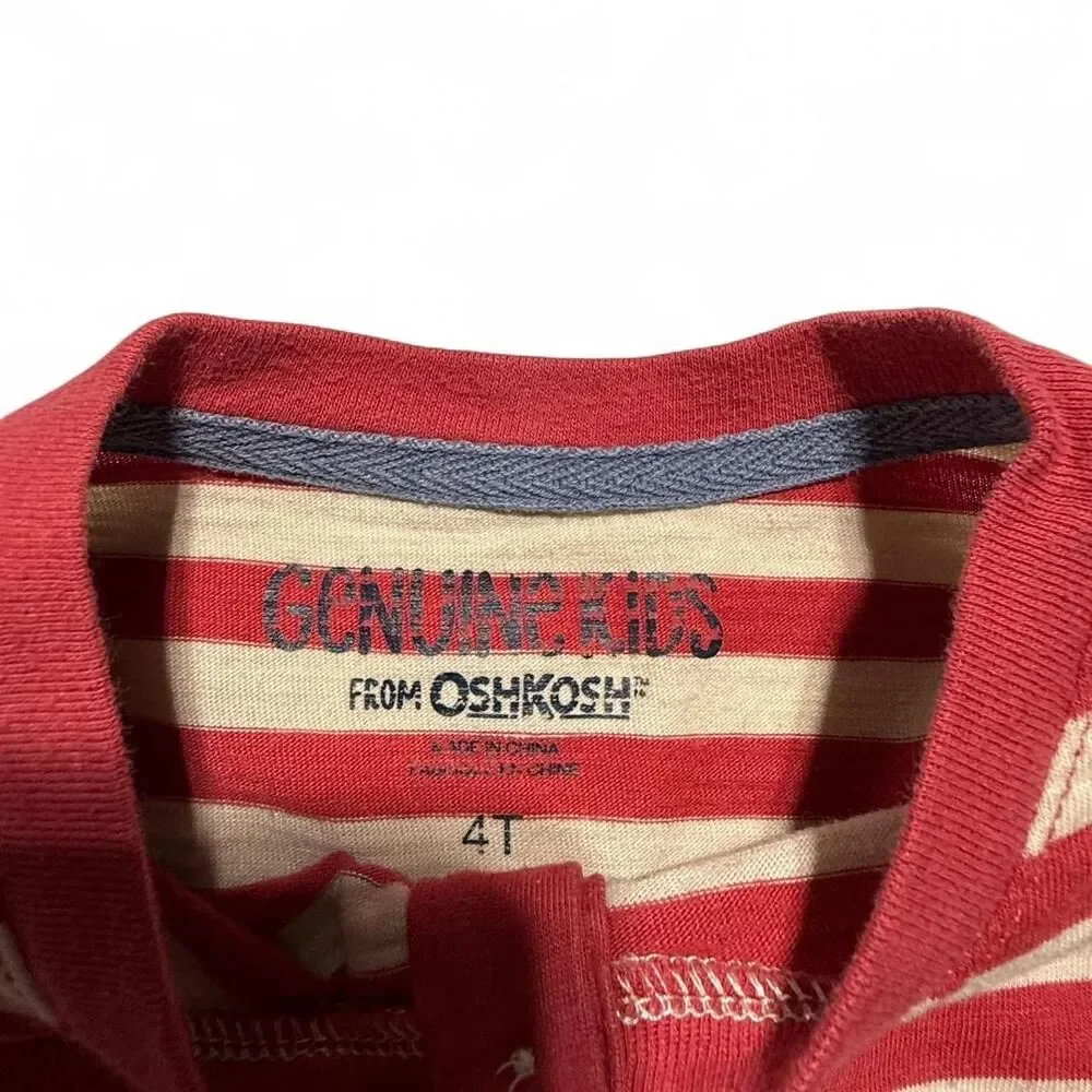 Genuine Kids from‎ OshKosh Striped Henley Pocket Tee 4T